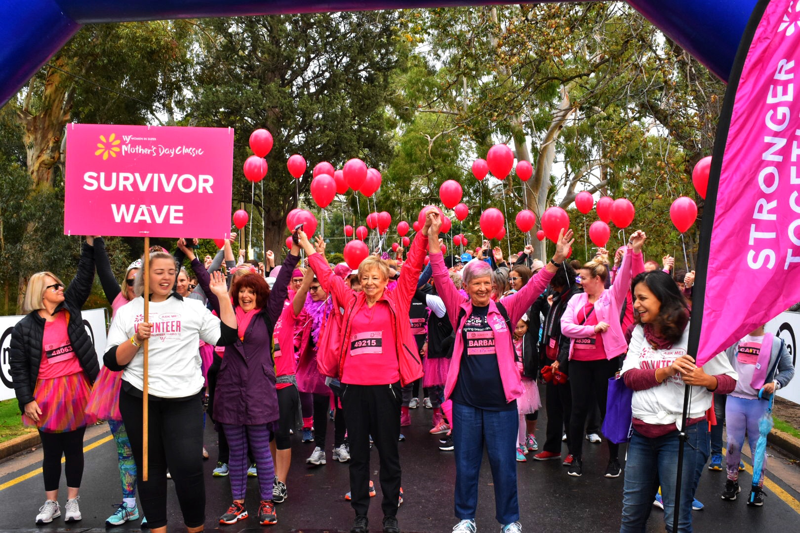 Women walk in fundraising event